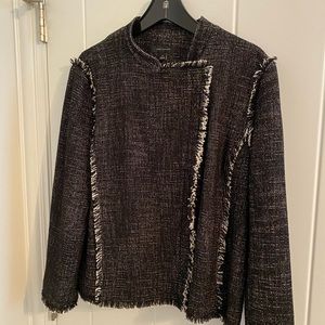 NWT Ann Taylor moto frayed jacket